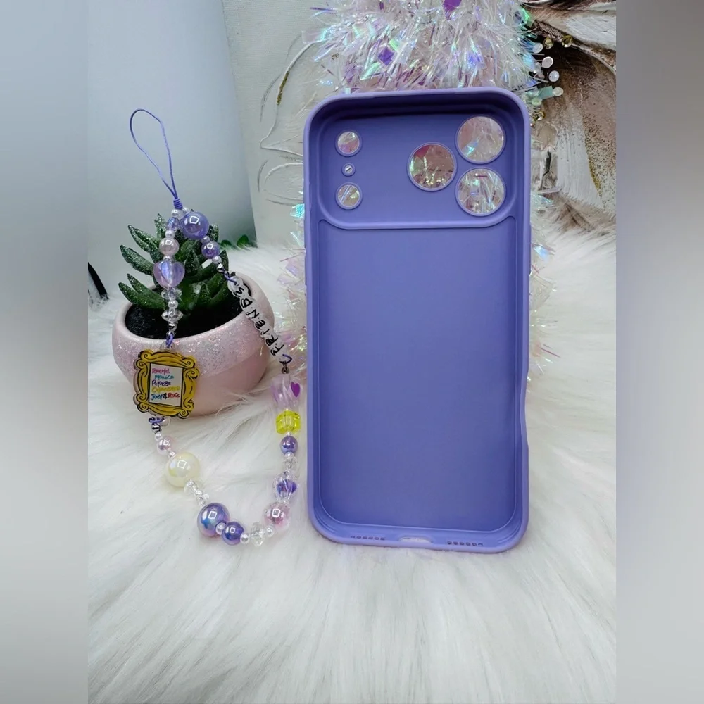 Friends Themed iPhone 17 Pro Max Case with Matching Beaded Strap style 2